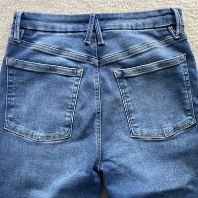 Good American Straight Leg Blue Jeans Womens Size 3 Preowned Excellent - Thumbnail 6