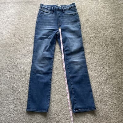 Good American Straight Leg Blue Jeans Womens Size 3 Preowned Excellent - Thumbnail 3