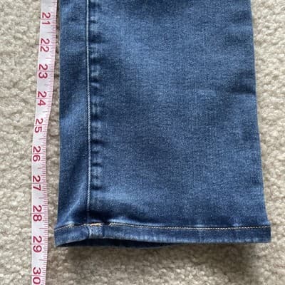 Good American Straight Leg Blue Jeans Womens Size 3 Preowned Excellent - Thumbnail 4