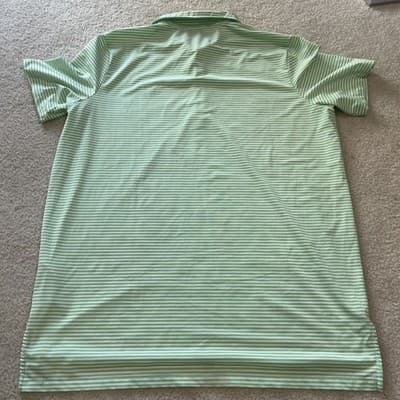 Polo Ralph Lauren rlx mens Golf Polo xl Green White Striped Leaf Logo Excellent - Thumbnail 10