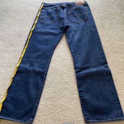 Mens levis 501 Jeans 36x32 Blue Excellent Condition - Thumbnail 4