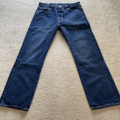 Mens levis 501 Jeans 36x32 Blue Excellent Condition - Thumbnail 8