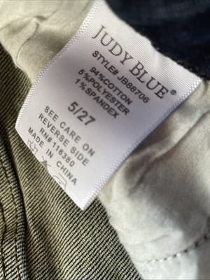 Judy Blue Boyfriend Fit Distressed Blue Jeans Women Size 5/27 Preowned Excellent - Thumbnail 7