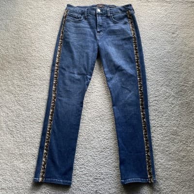 Jen7 By 7 For All Mankind Ankle Straight With Snakeskin Womens Size 8 - Thumbnail 4