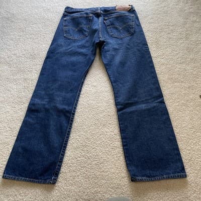 Mens levis 501 Jeans 36x32 Blue Excellent Condition - Thumbnail 3