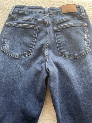 Judy Blue Boyfriend Fit Distressed Blue Jeans Women Size 5/27 Preowned Excellent - Thumbnail 11