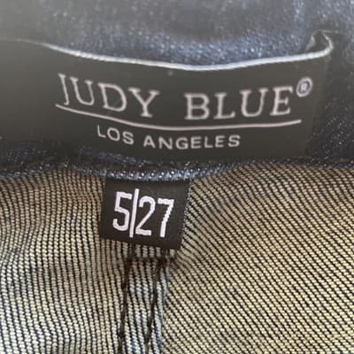 Judy Blue Boyfriend Fit Distressed Blue Jeans Women Size 5/27 Preowned Excellent - Thumbnail 6