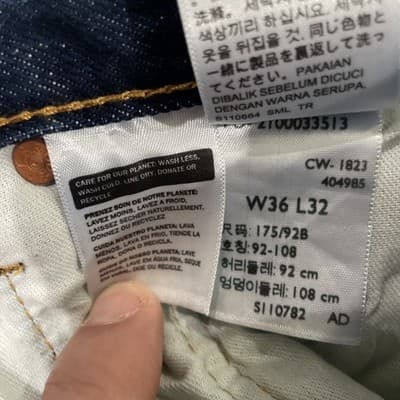 Mens levis 501 Jeans 36x32 Blue Excellent Condition - Thumbnail 11
