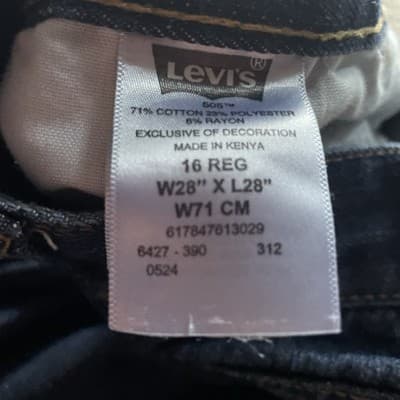 Levis 505 Straight Leg Womens Jeans Size 16 Regular (28x28) - Thumbnail 8