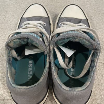 Converse All Star Low Canvas Gray Womens Size 6 Preowned - Thumbnail 5