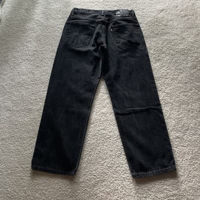 Levis 550 Relaxed Fit 100% Cotton Black Jeans Mens 33x30 - Thumbnail 4