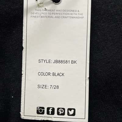 Judy Blue High Waist Pull On Skinny Black Jeans Womens Size 7/28 NWT - Thumbnail 2