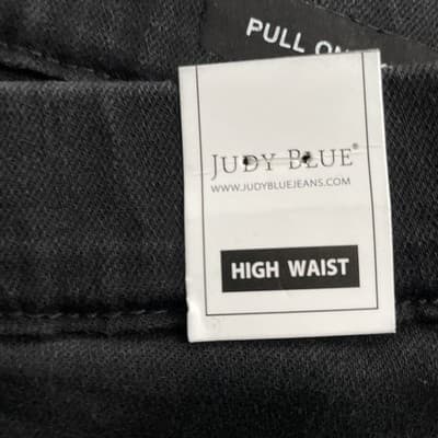 Judy Blue High Waist Pull On Skinny Black Jeans Womens Size 7/28 NWT - Thumbnail 3