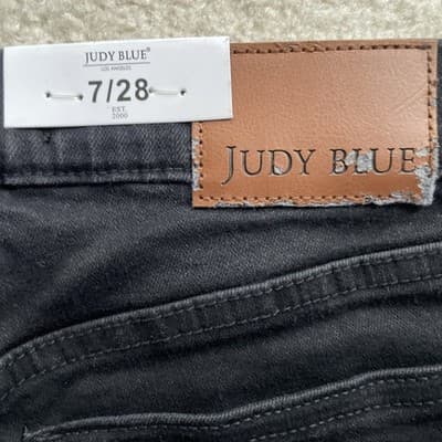 Judy Blue High Waist Pull On Skinny Black Jeans Womens Size 7/28 NWT - Thumbnail 11
