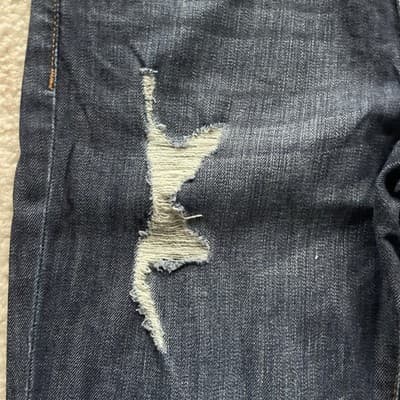 Kut From The Kloth Catherine Boyfriend Petite Distressed Womens 4P Blue Jeans - Thumbnail 6