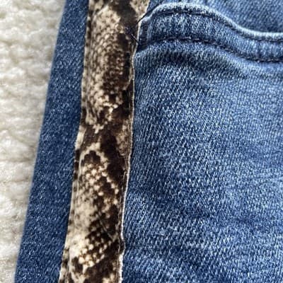 Jen7 By 7 For All Mankind Ankle Straight With Snakeskin Womens Size 8 - Thumbnail 5