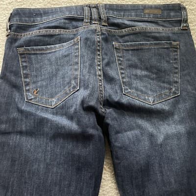 Kut From The Kloth Catherine Boyfriend Petite Distressed Womens 4P Blue Jeans - Thumbnail 9