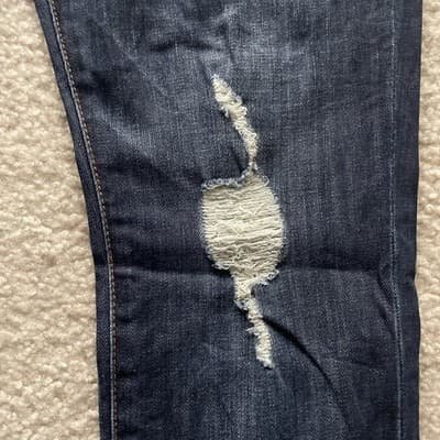 Kut From The Kloth Catherine Boyfriend Petite Distressed Womens 4P Blue Jeans - Thumbnail 7