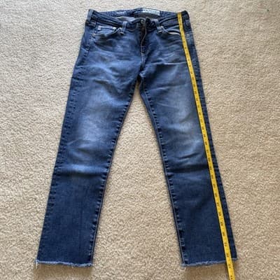 Adriano Goldschmied AG The Stilt Cigarette Crop Jeans Women's Size 28 Excellent - Thumbnail 7