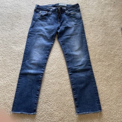 Adriano Goldschmied AG The Stilt Cigarette Crop Jeans Women's Size 28 Excellent - Thumbnail 4