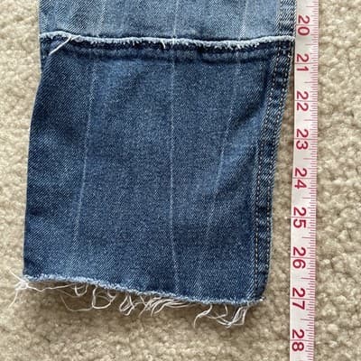 Hollister Curvy High Rise Mom Jean Rough Hem Distressed Blue 27x27 (5R) - Thumbnail 4