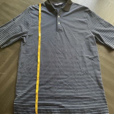 Ralph Lauren Polo Golf Mens Small Polo Striped Pima Cotton Blue/Navy - Thumbnail 11