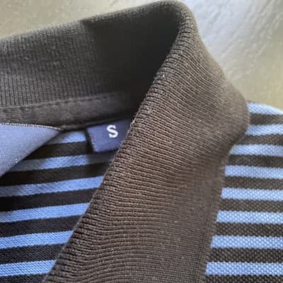 Ralph Lauren Polo Golf Mens Small Polo Striped Pima Cotton Blue/Navy - Thumbnail 5