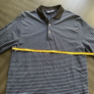 Ralph Lauren Polo Golf Mens Small Polo Striped Pima Cotton Blue/Navy - Thumbnail 9