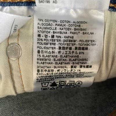 Levis 502 All Seasons Tech Blue Jeans Mens 32x32 Mild Distressed - Thumbnail 4