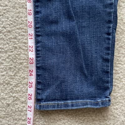 Levis Boyfriend Blue Jeans Tapered Leg Womens Size 31 Preowned - Thumbnail 6