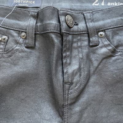 J.Crew Toothpick Blue Dark Wash Low-Rise Skinny Ankle Denim Jeans Women's 27 NWT - Thumbnail 7