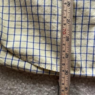 Ralph Lauren Short Sleeve Checkered Yellow Blue Blake Mens Shirt Size L Preowned - Thumbnail 5