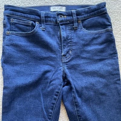 Madewell Jeans Womens 27 Petite Blue 9” Mid-Rise Skinny Denim Excellent PreOwned - Thumbnail 3