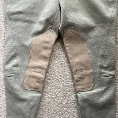 Equestrian Riding Pants On Course Light Green Size 32 Unique - Thumbnail 3
