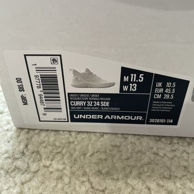 Basketball Sneakers - Under Armour Curry 3Zer0 24 White Clay Mens 11.5 Women 13 - Thumbnail 10