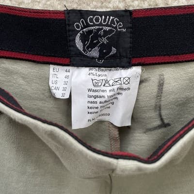 Equestrian Riding Pants On Course Light Green Size 32 Unique - Thumbnail 2