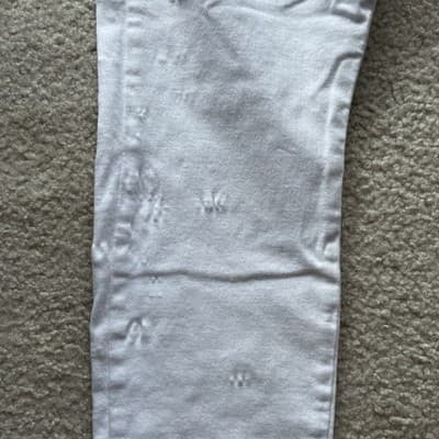 Jen7 By 7 For Al Mankind Cropped Skinny Frayed Hem White Jeans Womens 12 - Thumbnail 6