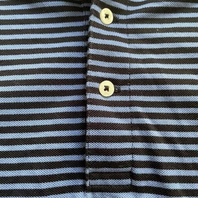Ralph Lauren Polo Golf Mens Small Polo Striped Pima Cotton Blue/Navy - Thumbnail 8