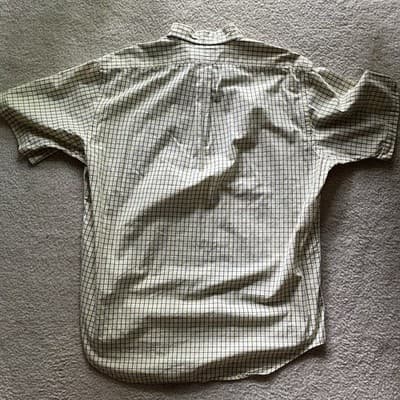 Ralph Lauren Short Sleeve Checkered Yellow Blue Blake Mens Shirt Size L Preowned - Thumbnail 8