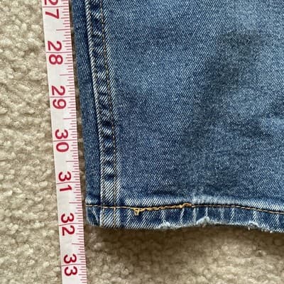 Levis 502 All Seasons Tech Blue Jeans Mens 32x32 Mild Distressed - Thumbnail 7