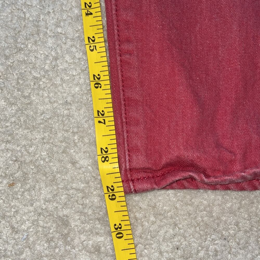 Levis 501 Mens Jeans Red Rare Size 38x32 - With age runs small, more like 36x30. - Thumbnail 9