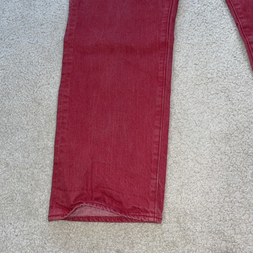 Levis 501 Mens Jeans Red Rare Size 38x32 - With age runs small, more like 36x30. - Thumbnail 6