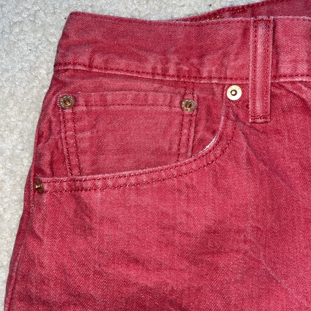 Levis 501 Mens Jeans Red Rare Size 38x32 - With age runs small, more like 36x30. - Thumbnail 4