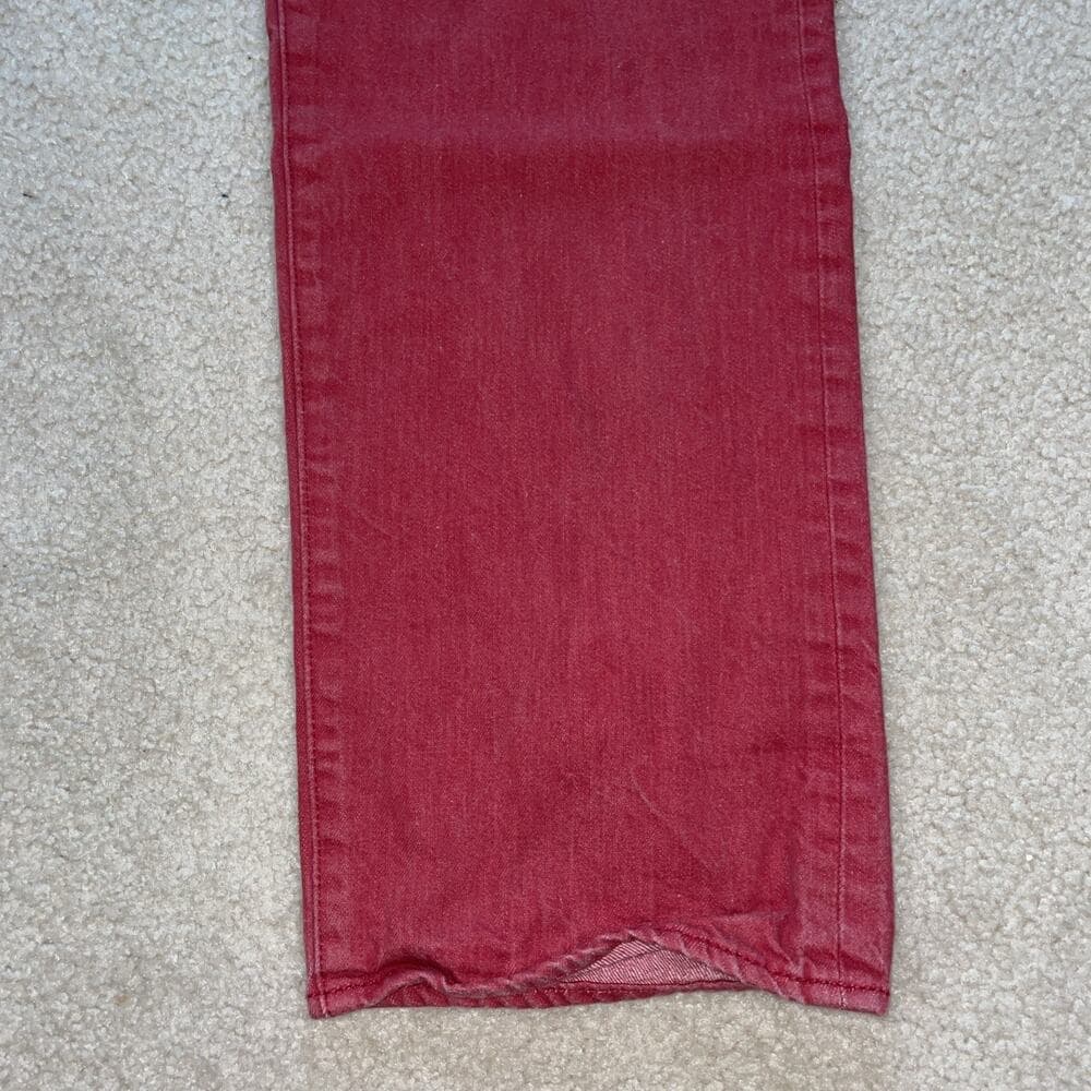 Levis 501 Mens Jeans Red Rare Size 38x32 - With age runs small, more like 36x30. - Thumbnail 7