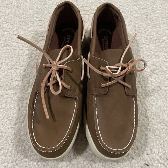Sperry Topsider Brown Boat Shoes Womens Size 6w Preowned Excellent - Thumbnail 8