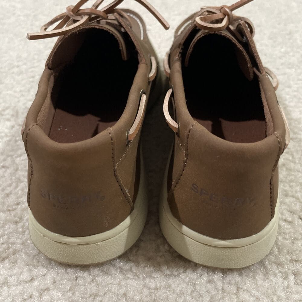 Sperry Topsider Brown Boat Shoes Womens Size 6w Preowned Excellent - Thumbnail 3