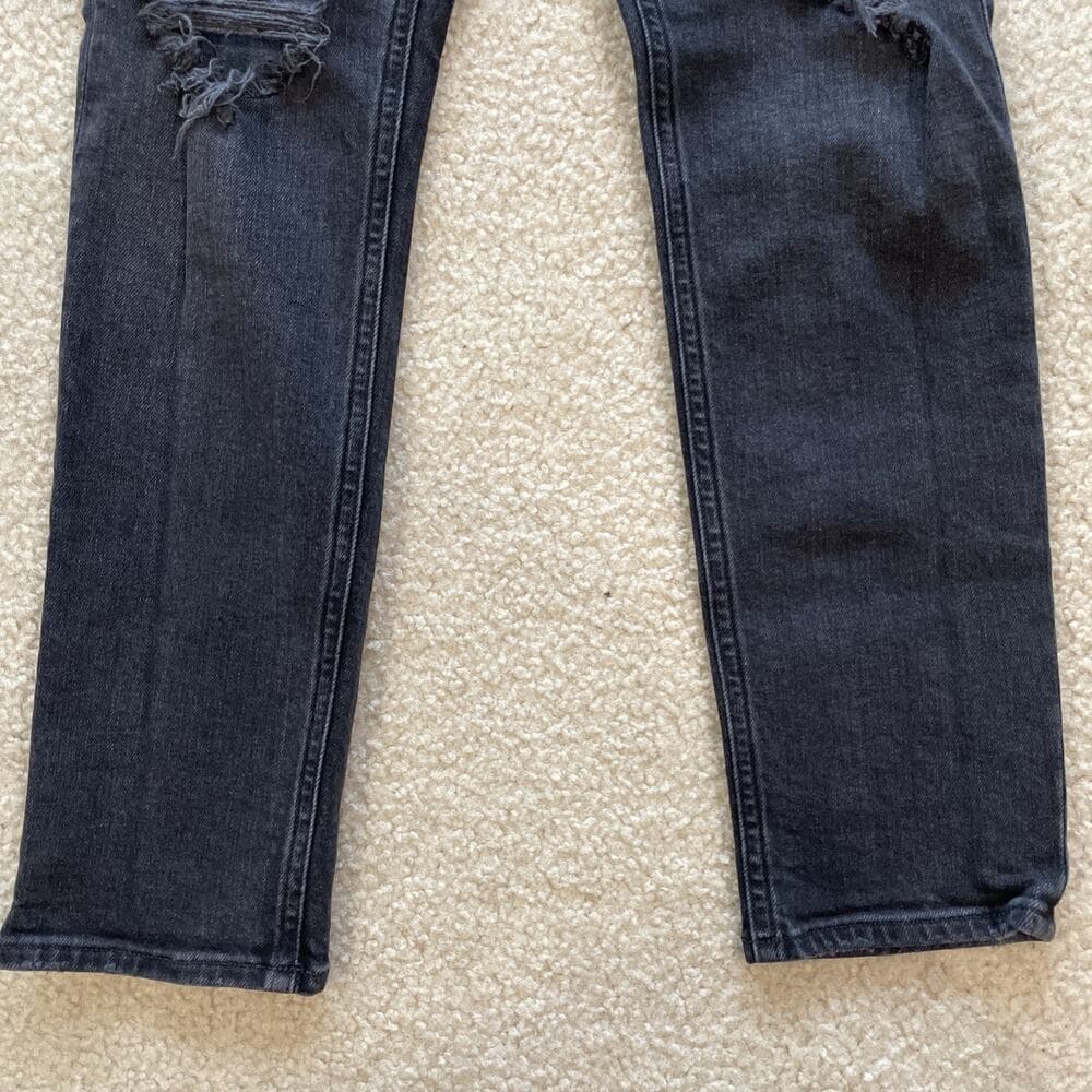 Agolde Womens Jeans Size 26 Black Distressed Preowned Excellent - Thumbnail 6