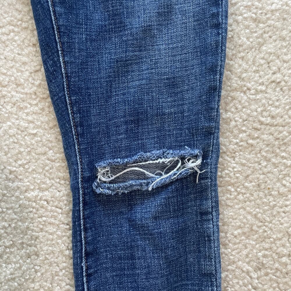 One X One Teaspoon Jeans Womens Size 26 Blue Distressed High Waist Freebird II - Thumbnail 4