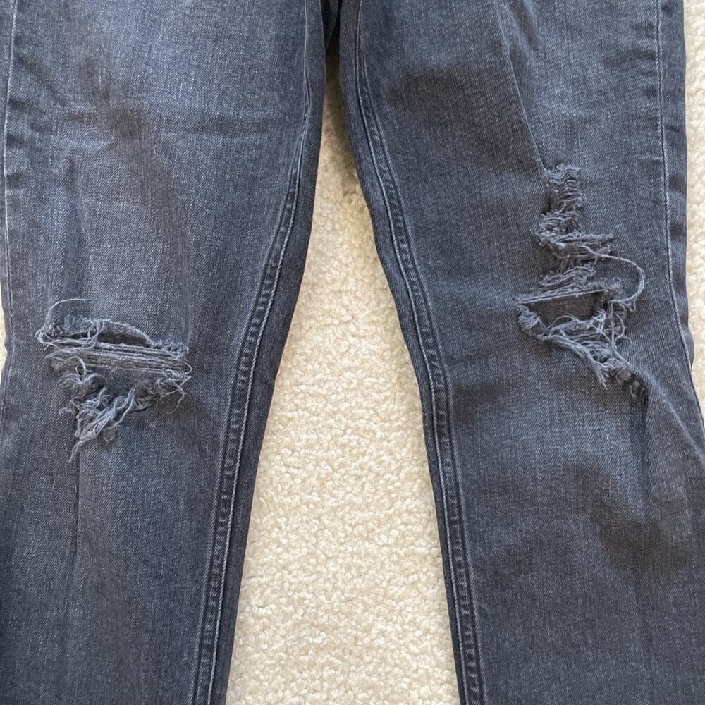 Agolde Womens Jeans Size 26 Black Distressed Preowned Excellent - Thumbnail 5