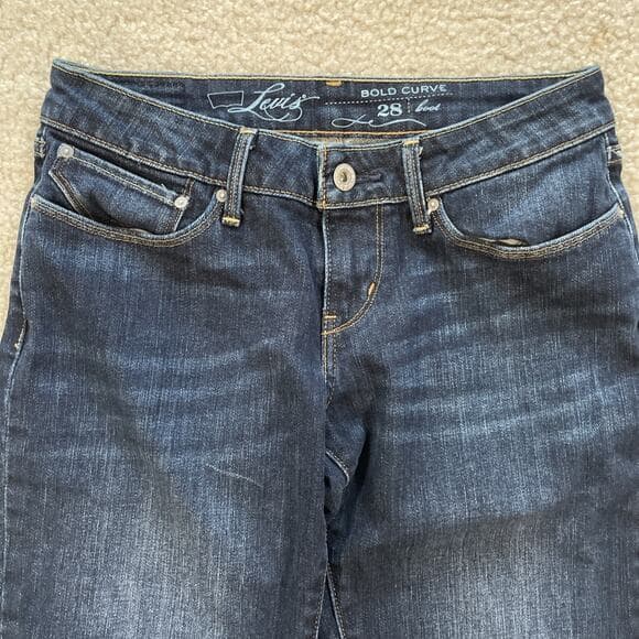 Levis Bold Curve Bootcut Jeans Womens Size 28 Preowned Excellent Blue - Thumbnail 11